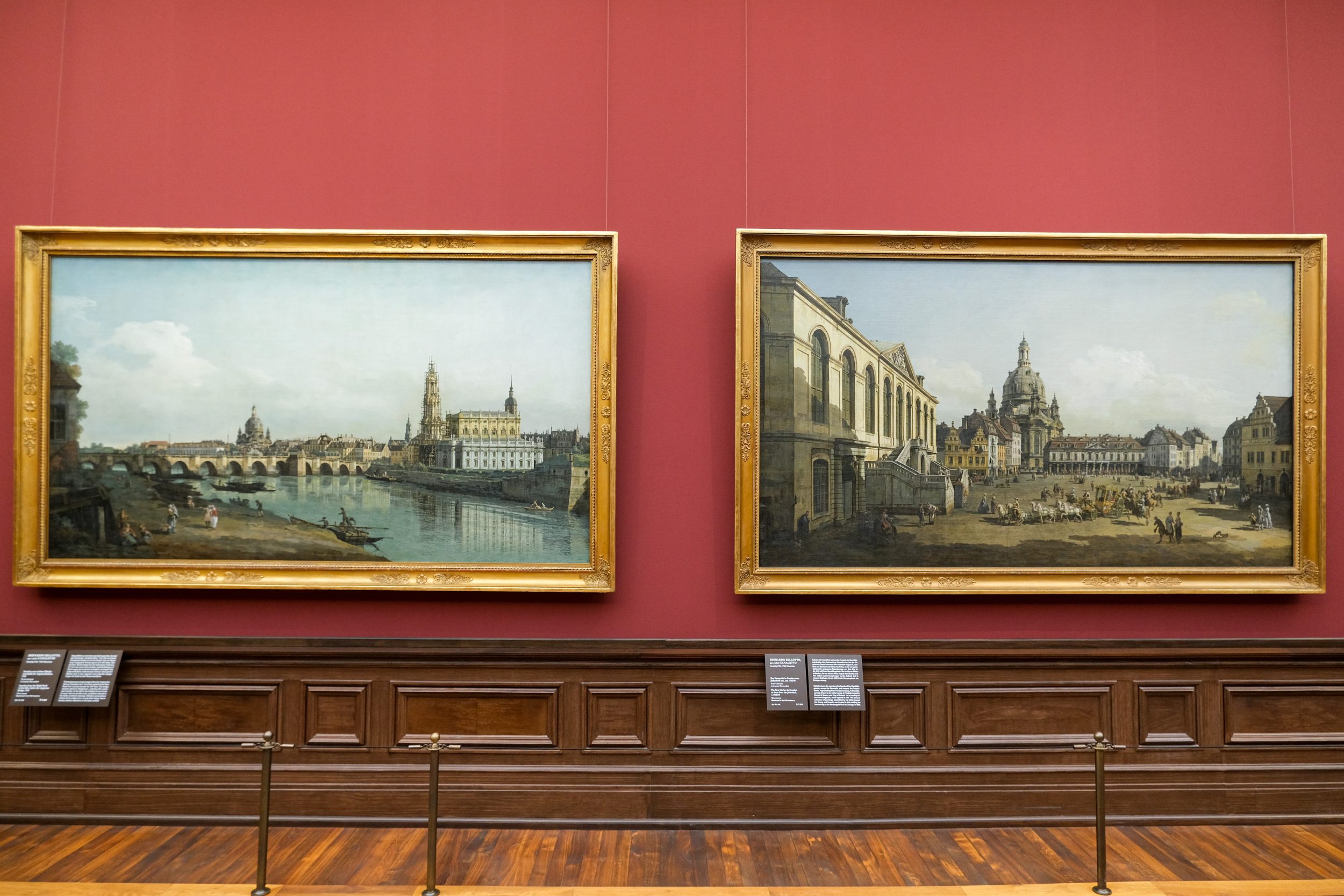 Dipinti di Canaletto alla Pinacoteca di Dresda, Germania.