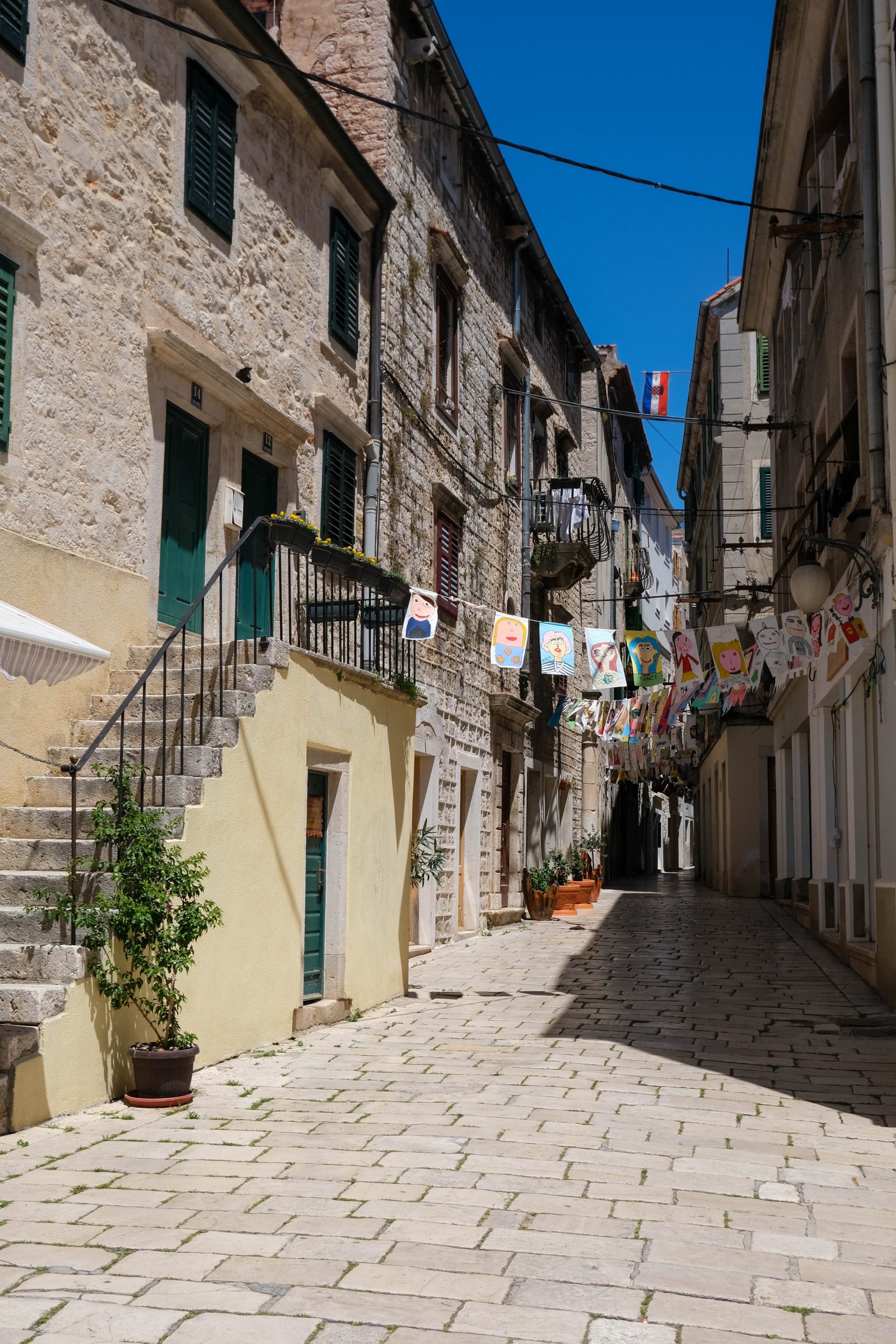 Foto del centro storico di Šibenik, Croazia.