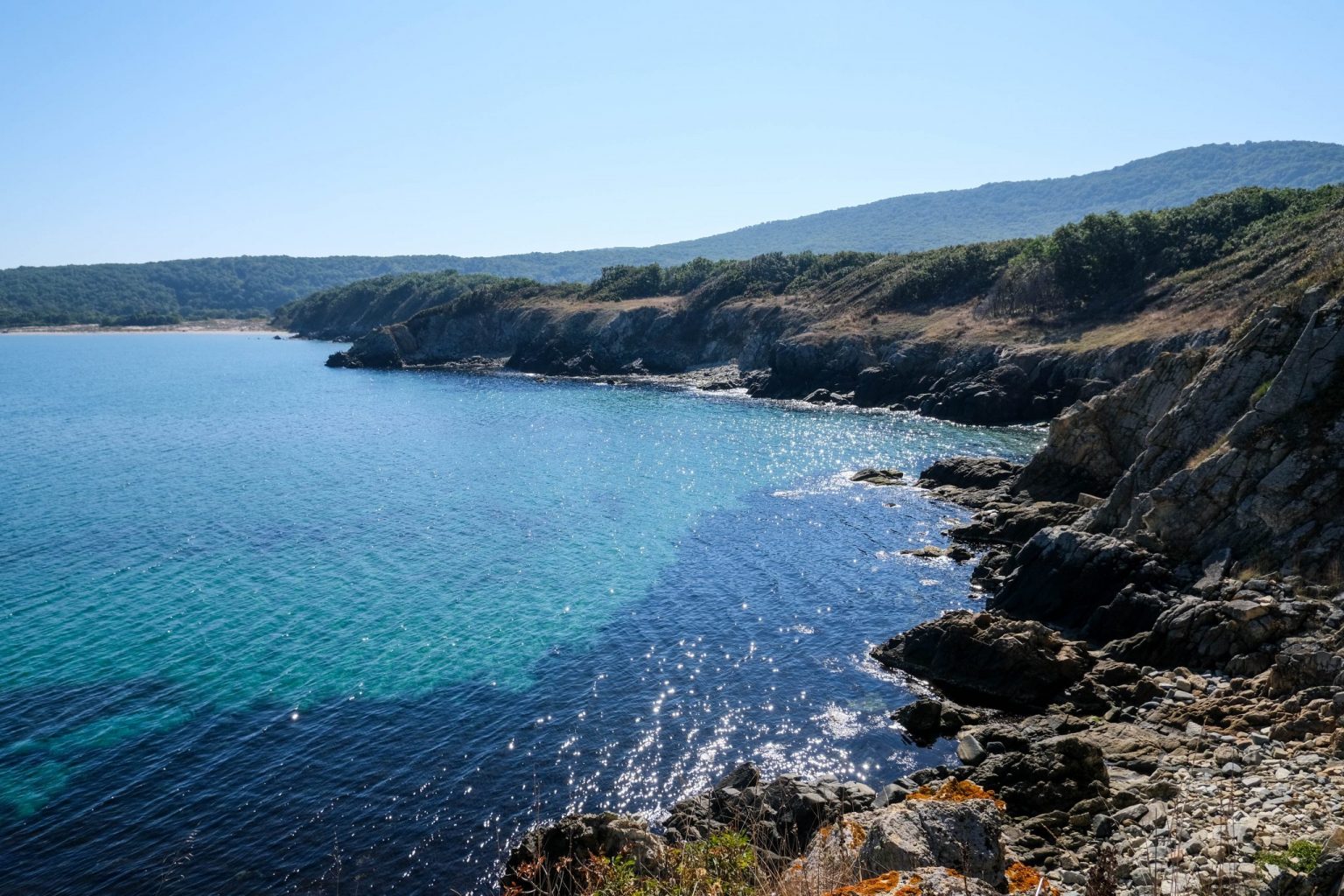 Foto della costa del Mar Nero in Bulgaria.