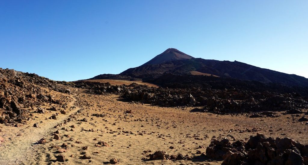 Foto di un paesaggio nel Parco Nazionale del Teide.