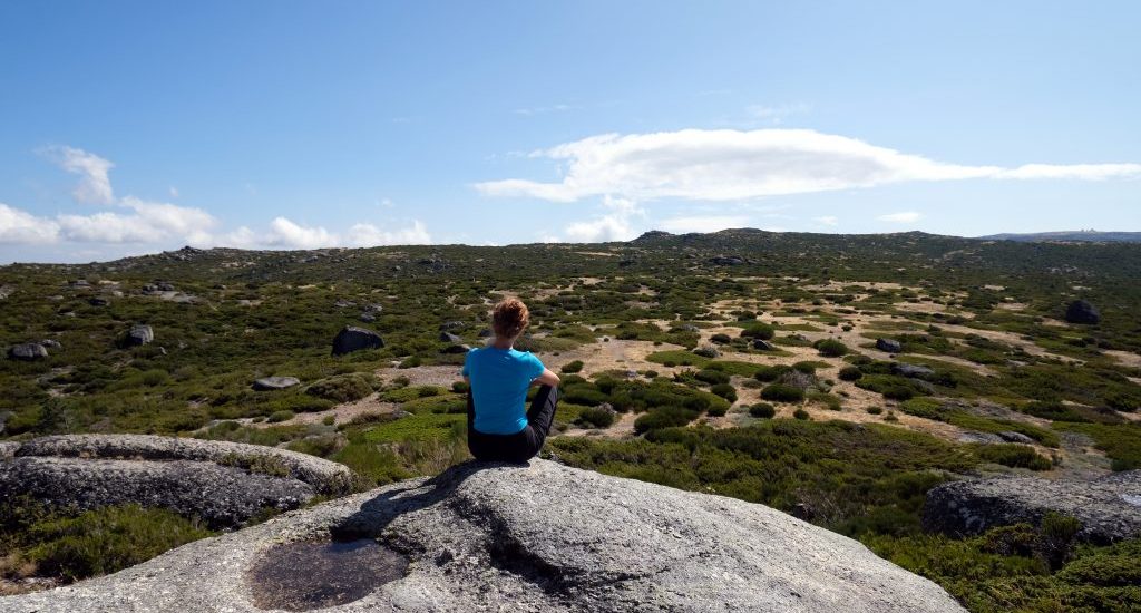 Foto di un paesaggio nella Serra da Estrela, Portogallo.