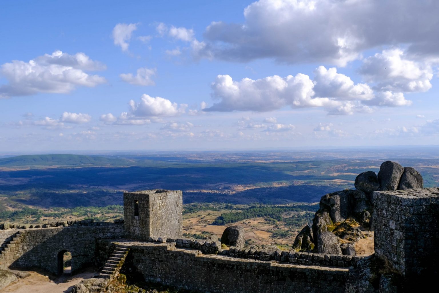 Foto panoramica dal castello di Monsanto, Portogallo.