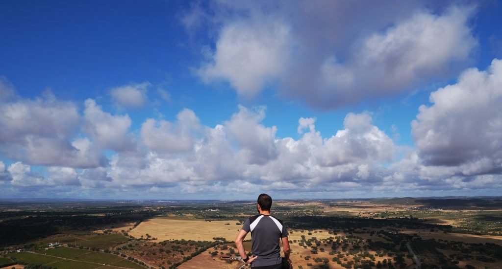 Foto del paesaggio visto dal castello di Monsaraz, Portogallo.