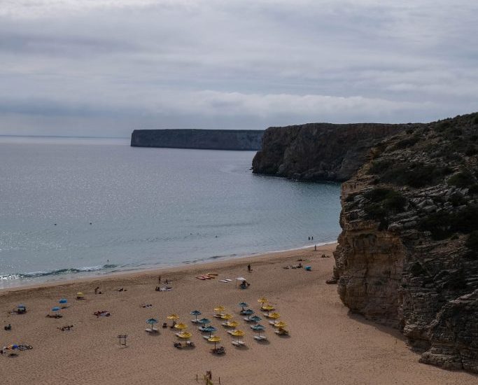 Foto della Praia do Beliche, nei pressi di Cabo de São Vicente, Algarve.