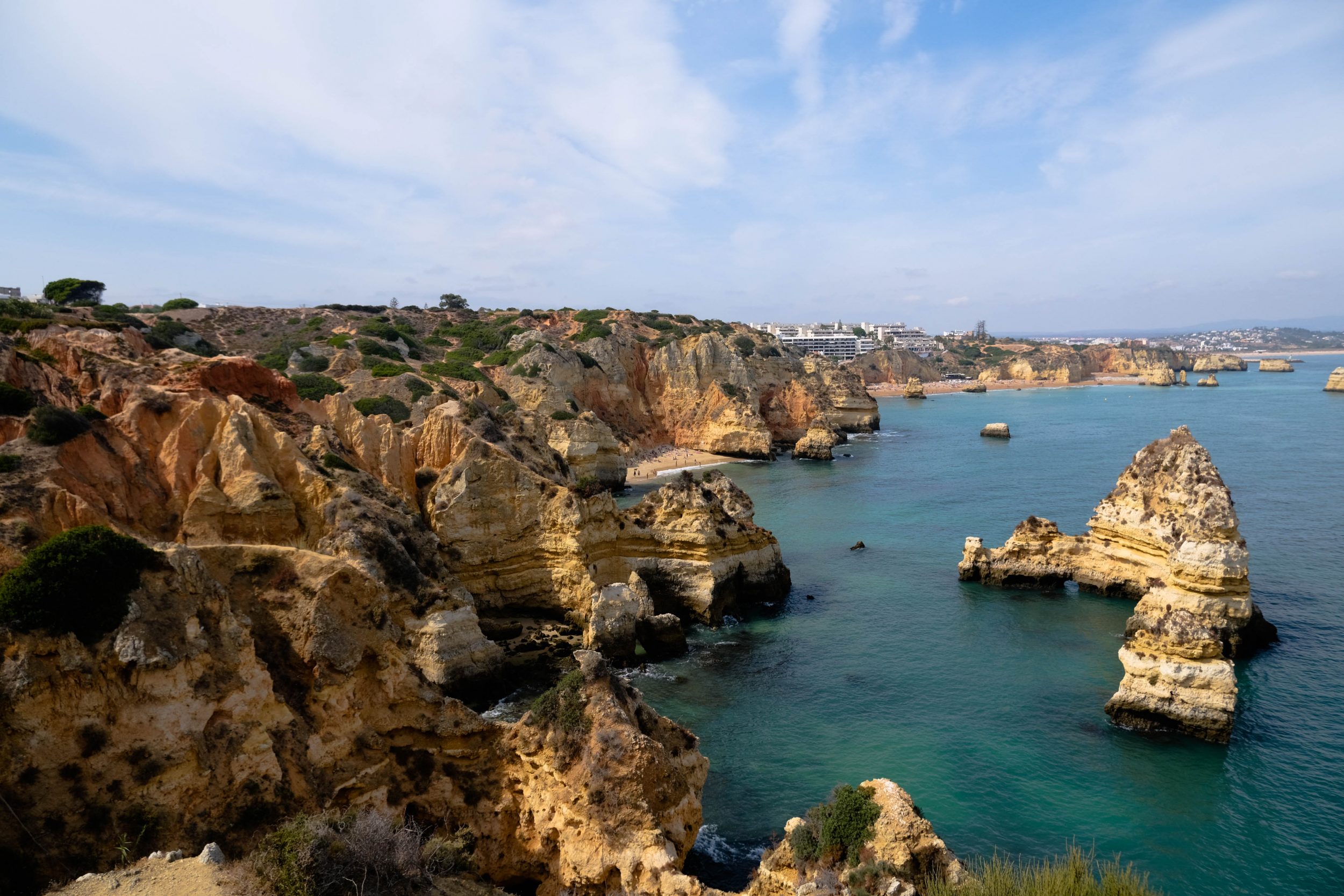 Foto delle spiagge e delle scogliere di Lagos, Algarve.