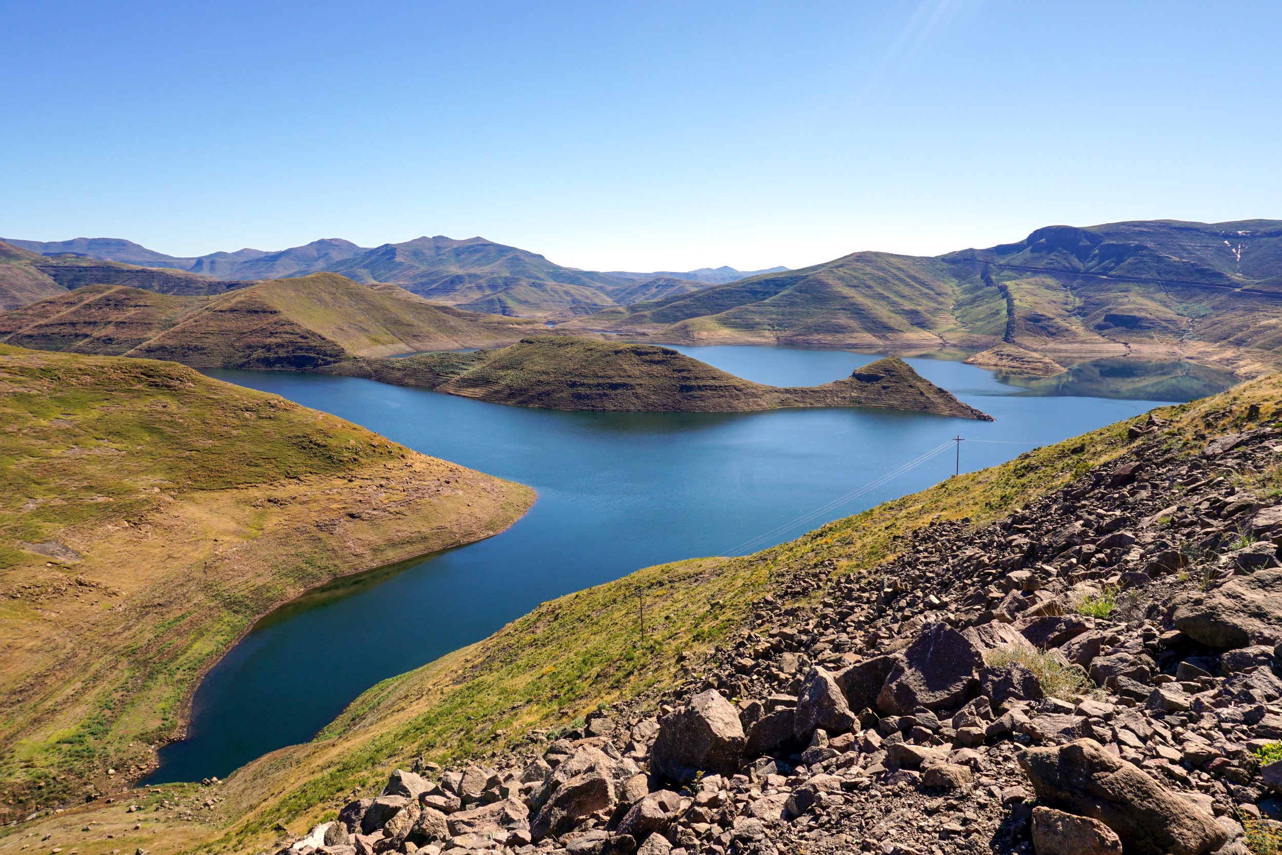 Lago artificiale Mohale Dam Lesotho